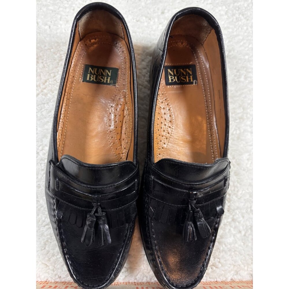 Nunn Bush Leather Tassel Loafers 9 M Men Black‎